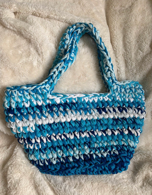 Blue and White Beach Tote
