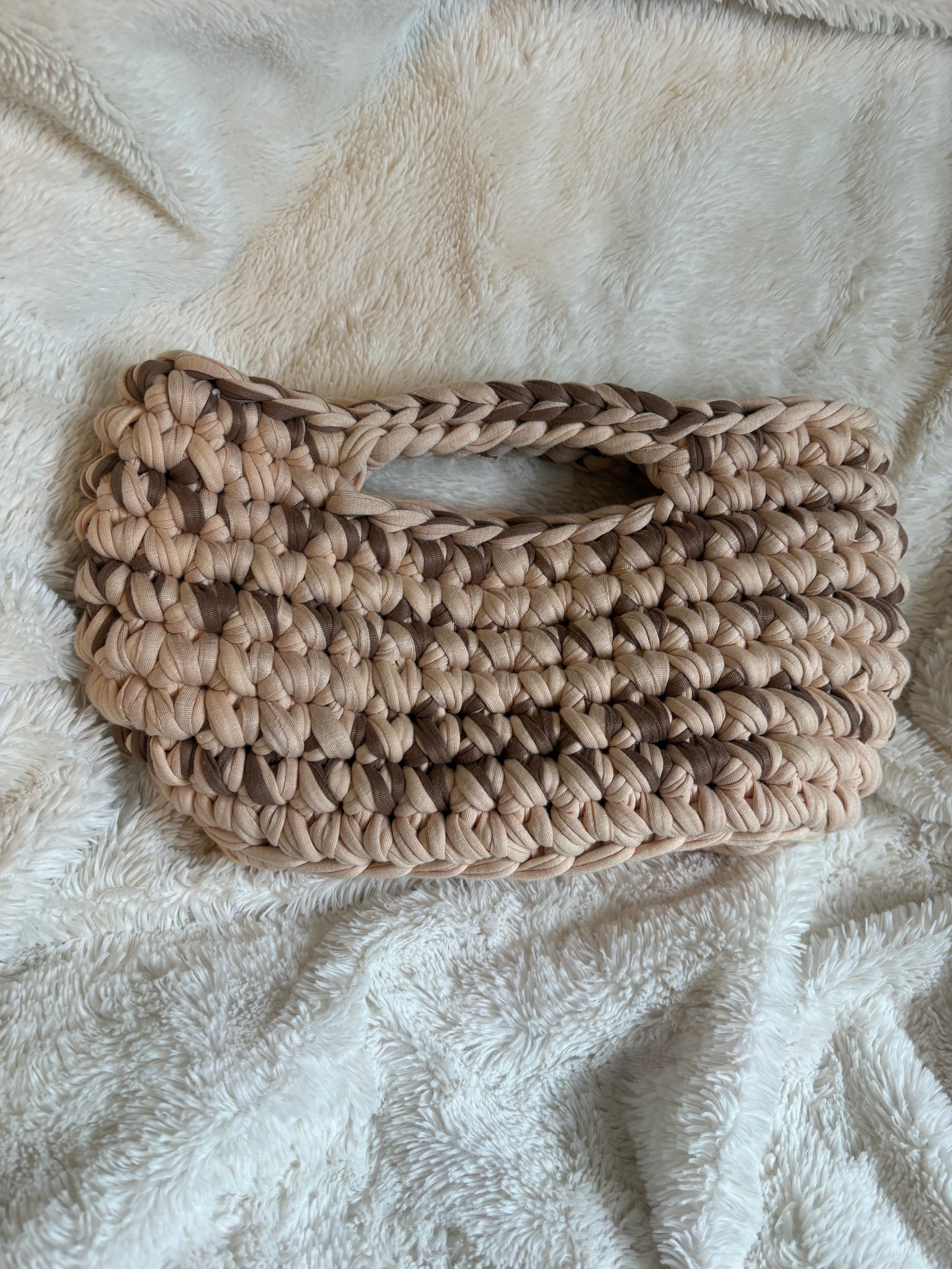 Beige and Brown Shopper Tote