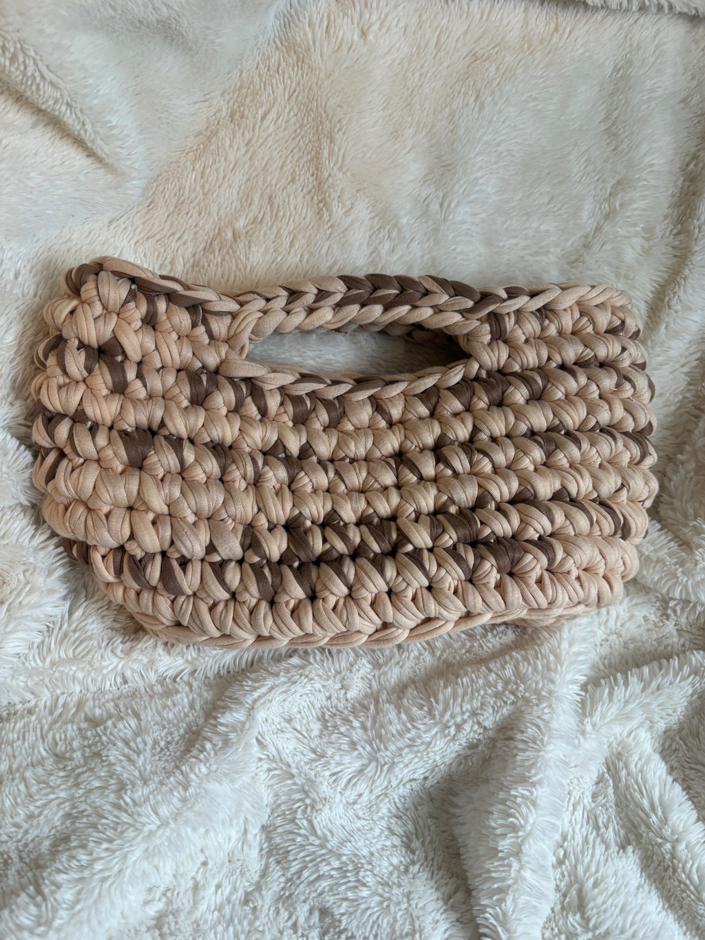 Beige and Brown Shopper Tote