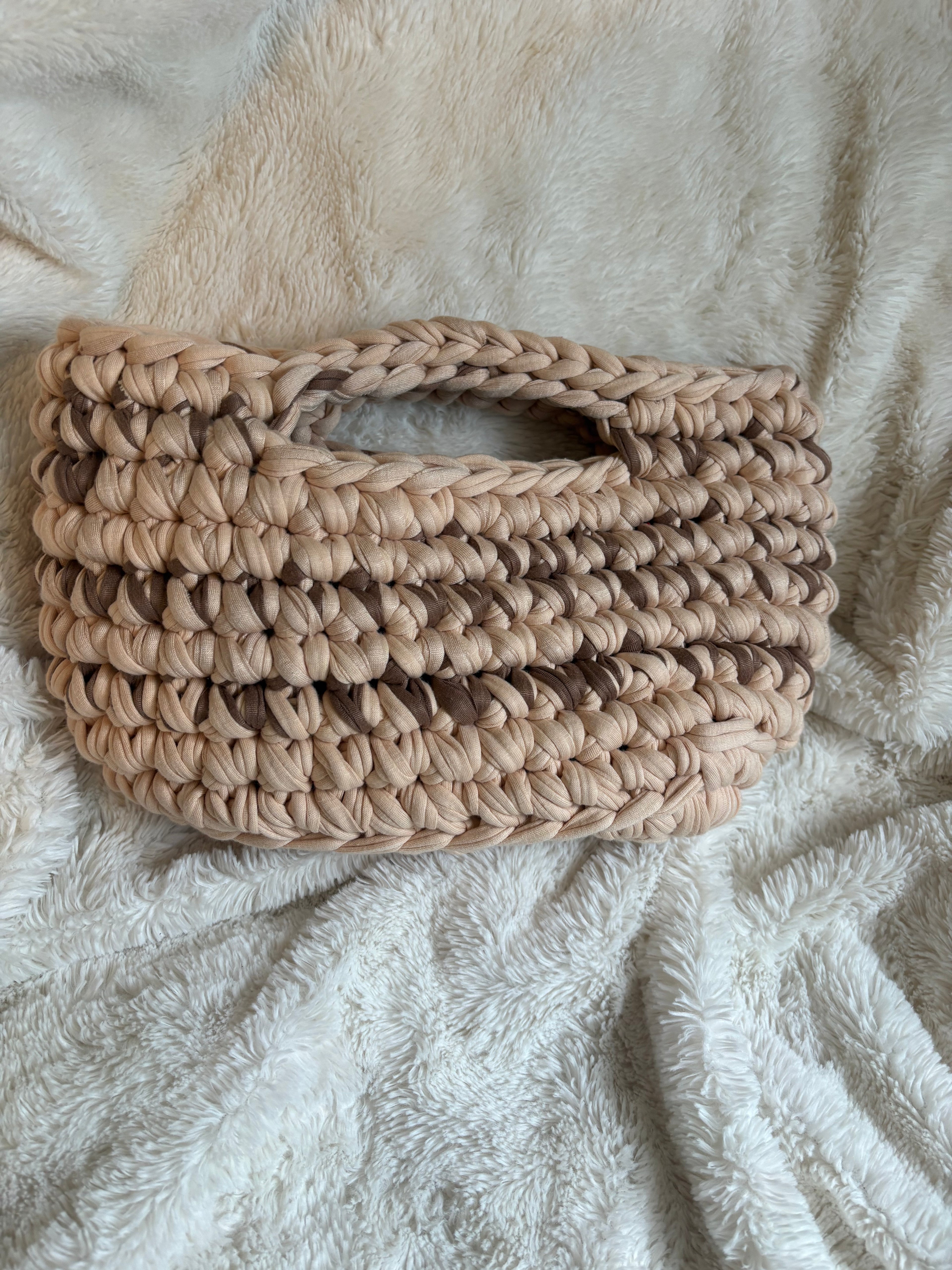 Beige and Brown Shopper Tote