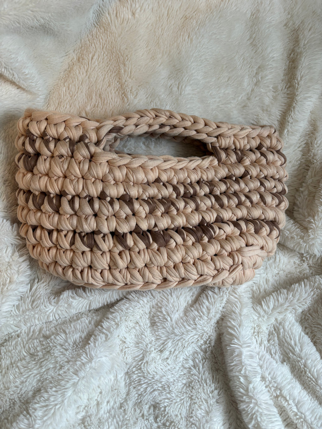 Beige and Brown Shopper Tote
